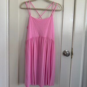 Pink Old Navy Fit & Flare Strappy Dress